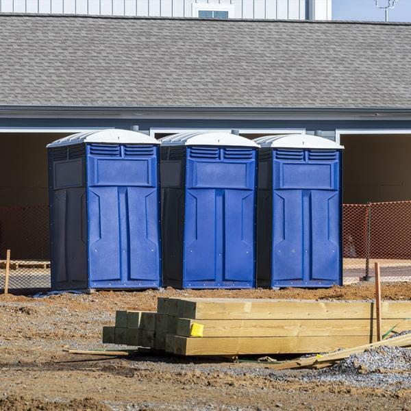 Heavy-duty construction site porta potty in San Pablo, California